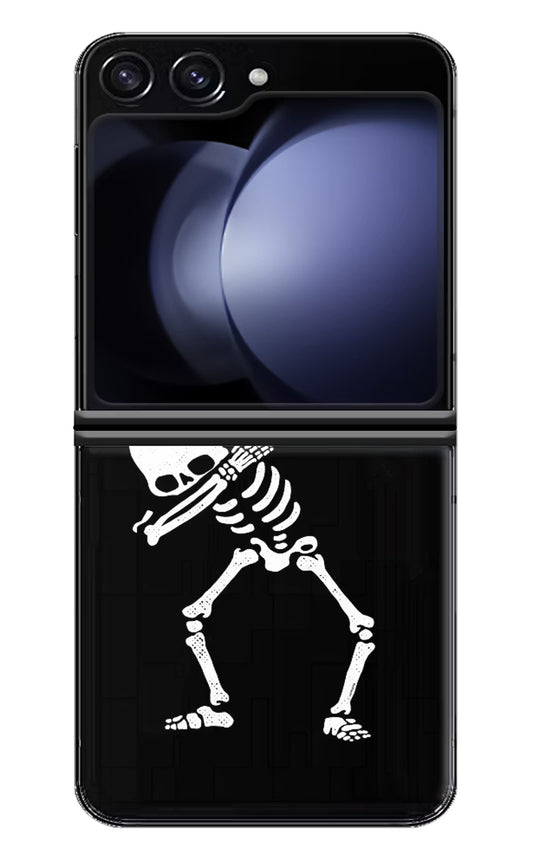Dabbing Skeleton Art Samsung Galaxy Z Flip5 Hard Case Back Cover by Casekaro