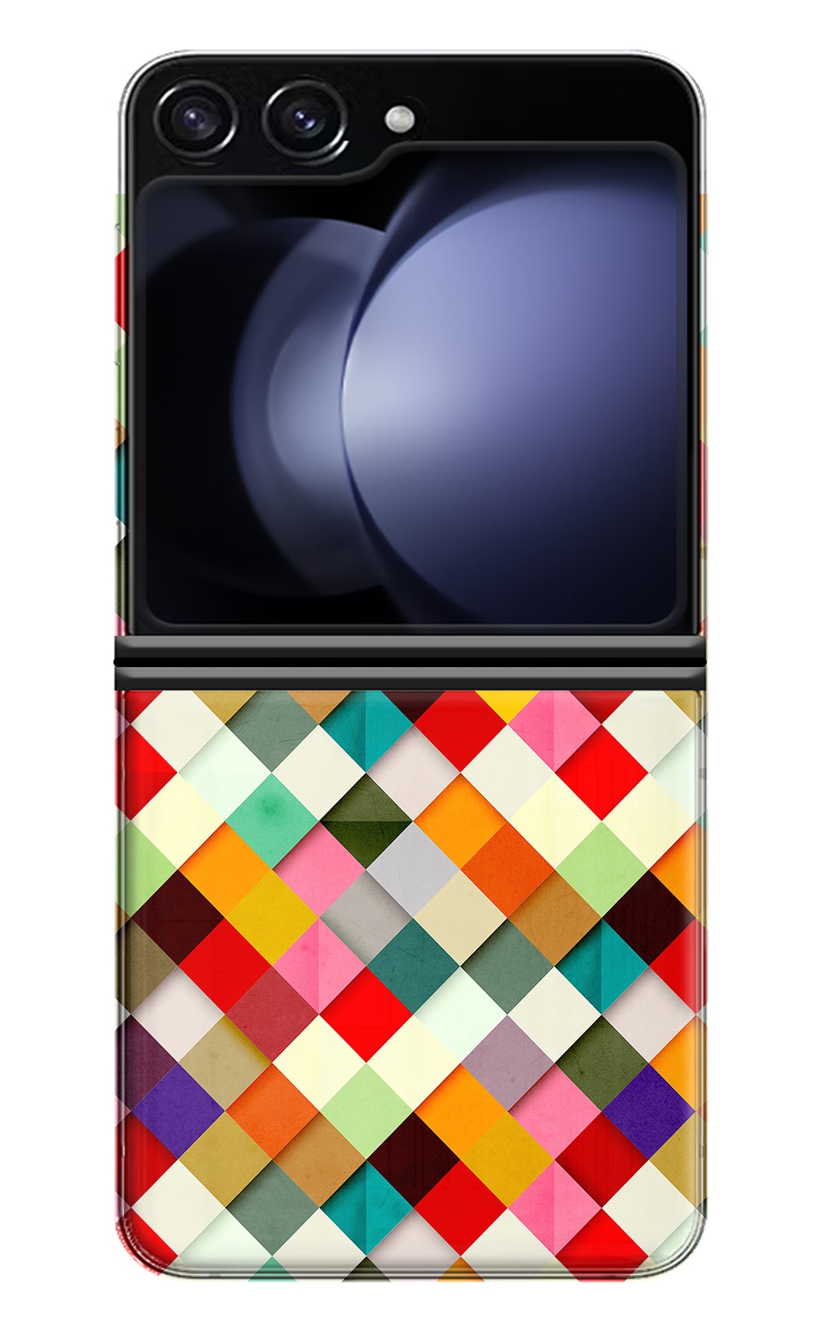 Geometric Abstract Colorful Samsung Galaxy Z Flip5 Back Cover