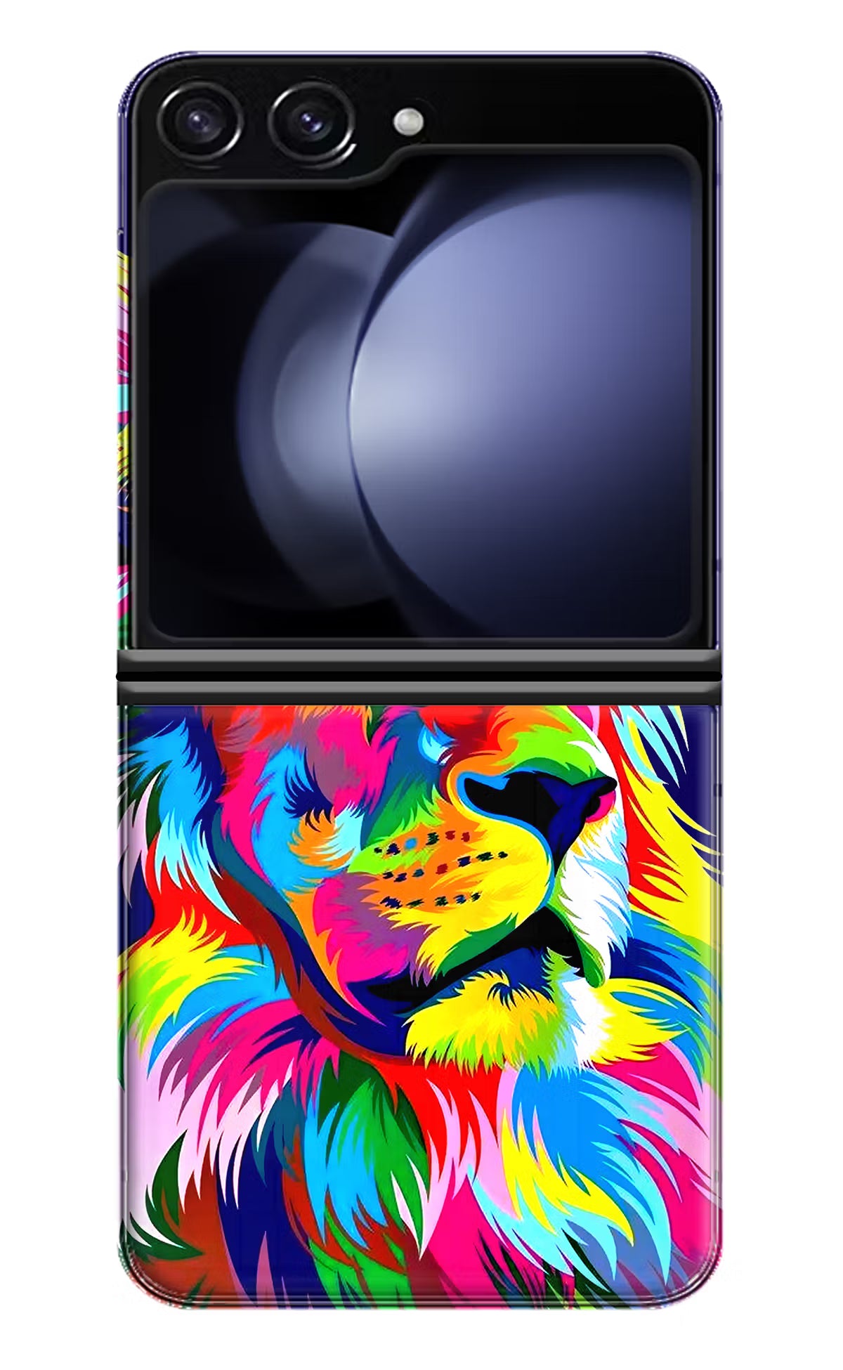 Vector Art Lion Samsung Galaxy Z Flip5 Hard Case Back Cover by Casekaro