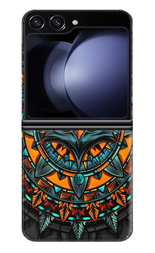 Angry Owl Art Samsung Galaxy Z Flip5 Hard Case Back Cover by Casekaro