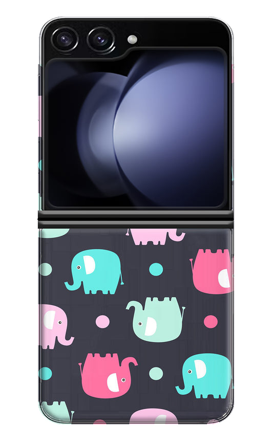 Elephants Samsung Galaxy Z Flip5 Back Cover