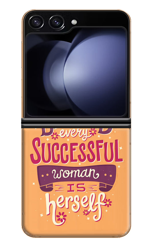 Behind Every Successful Woman There Is Herself Samsung Galaxy Z Flip5 Hard Case Back Cover by Casekaro