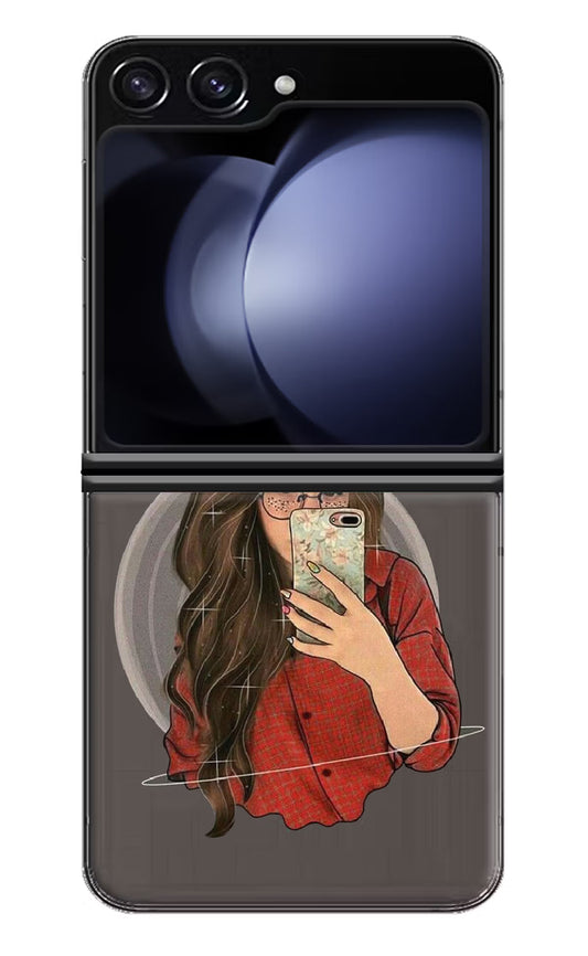 Selfie Queen Samsung Galaxy Z Flip5 Hard Case Back Cover by Casekaro