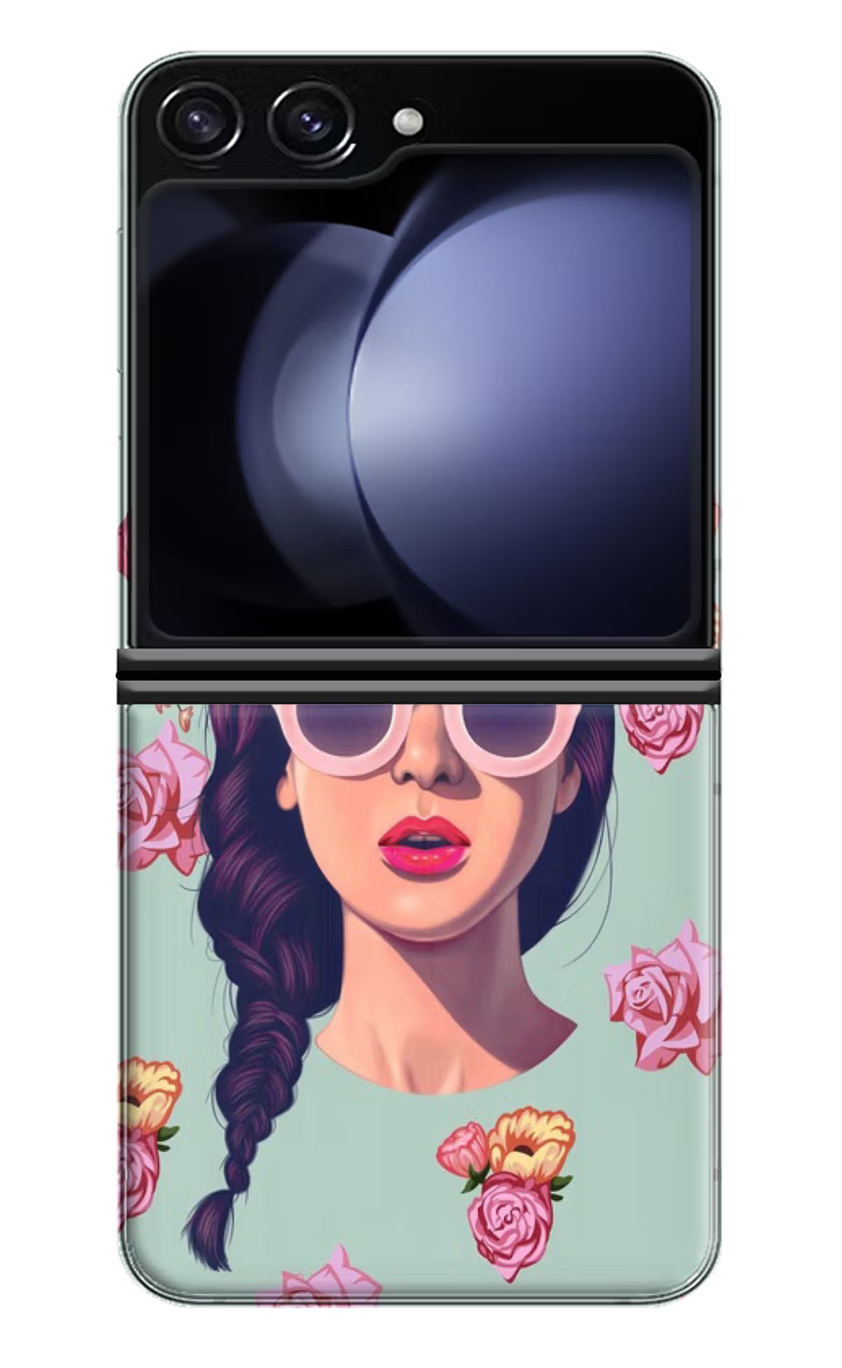 Pretty Girl Samsung Galaxy Z Flip5 Hard Case Back Cover by Casekaro