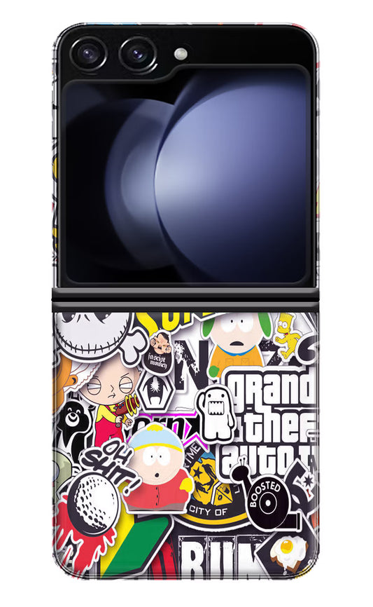 Sticker Bomb Samsung Galaxy Z Flip5 Hard Case Back Cover by Casekaro