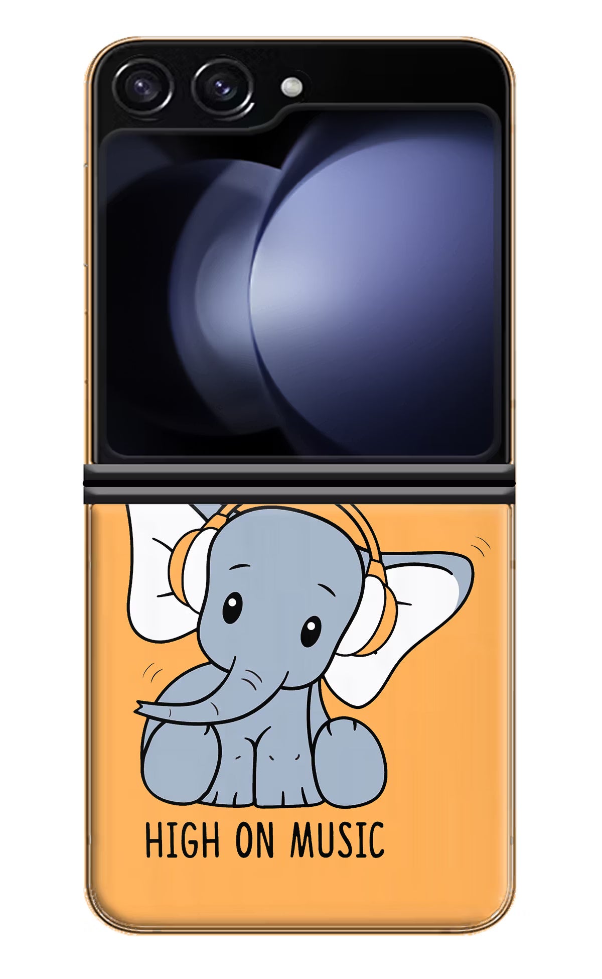 High On Music Samsung Galaxy Z Flip5 Hard Case Back Cover by Casekaro