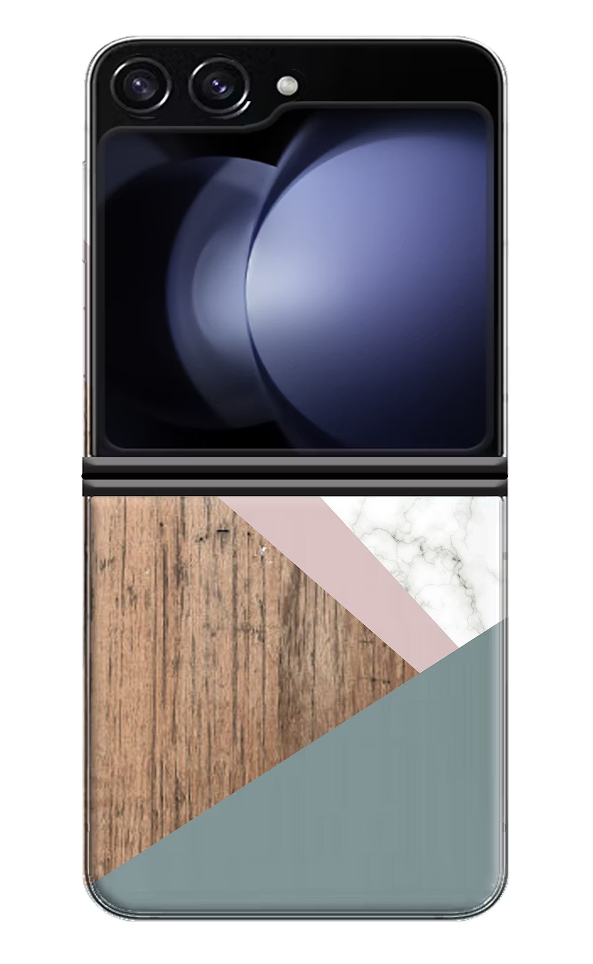 Marble wood Abstract Samsung Galaxy Z Flip5 Hard Case Back Cover by Casekaro