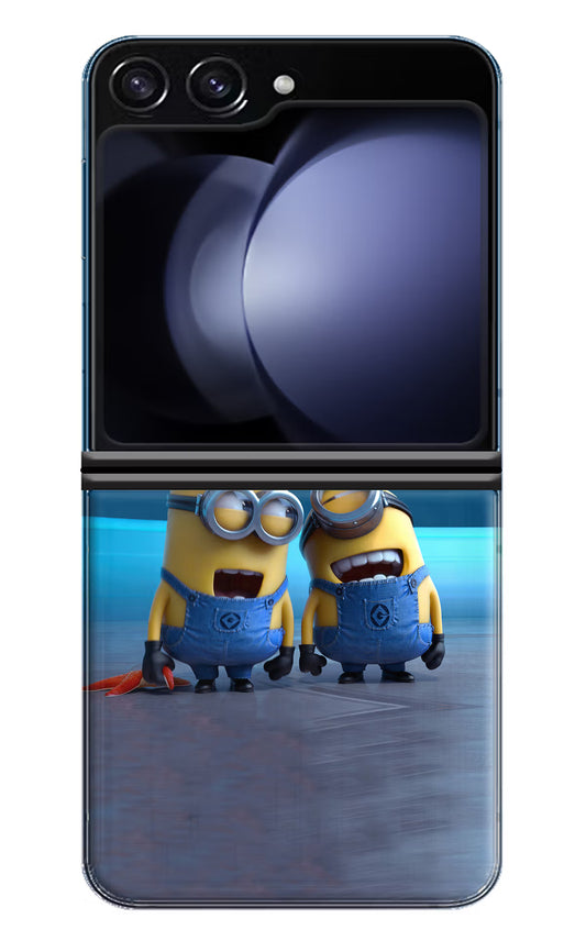 Minion Laughing Samsung Galaxy Z Flip5 Hard Case Back Cover by Casekaro