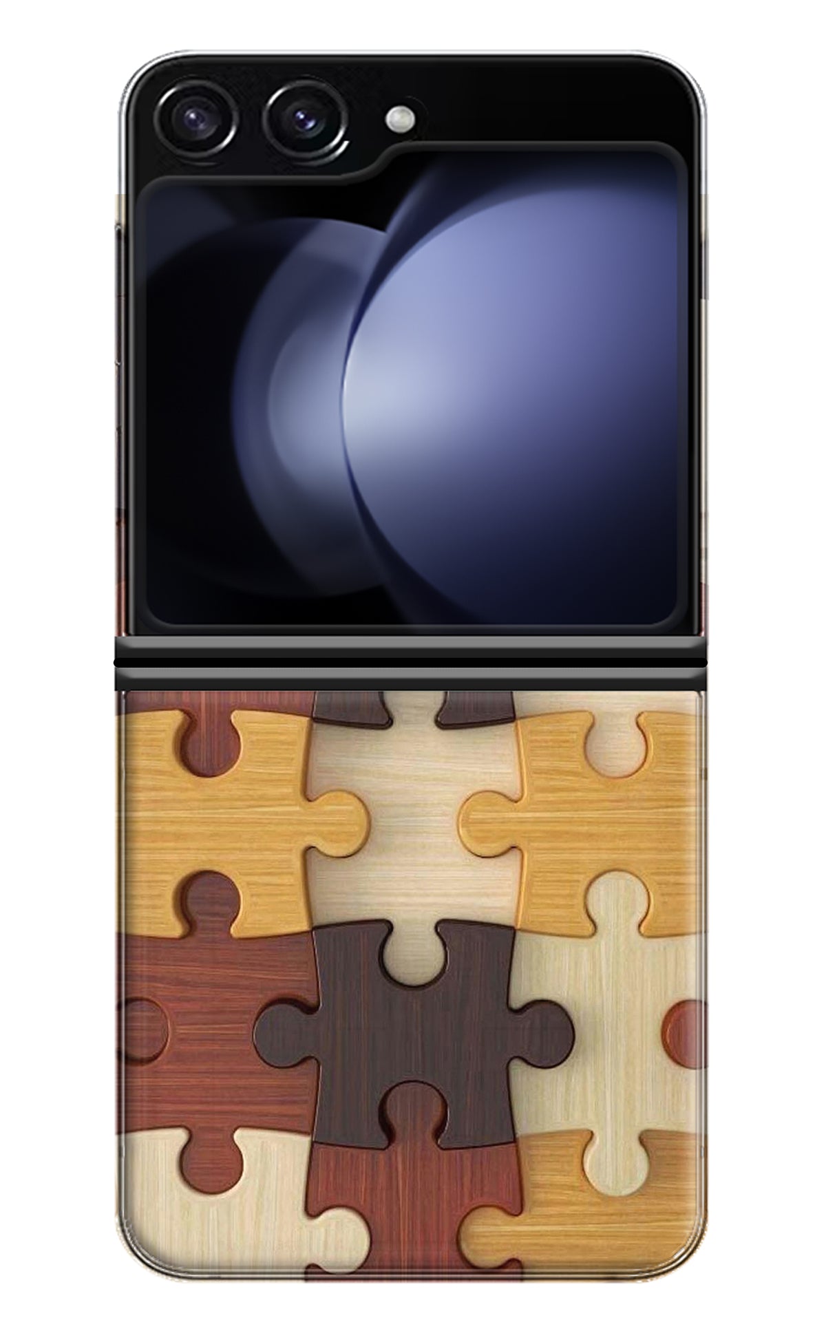 Wooden Puzzle Samsung Galaxy Z Flip5 Back Cover