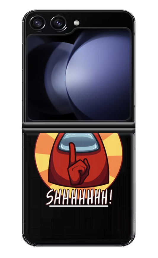 Among Us Shhh! Samsung Galaxy Z Flip5 Hard Case Back Cover by Casekaro