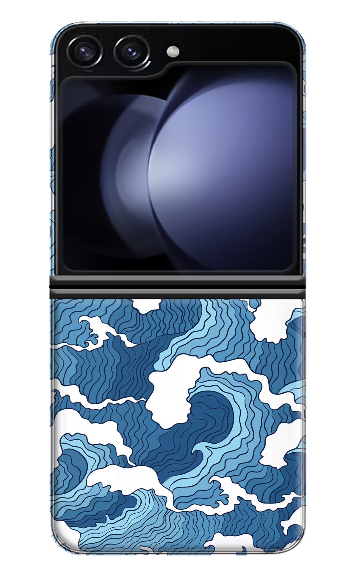 Blue Waves Samsung Galaxy Z Flip5 Hard Case Back Cover by Casekaro