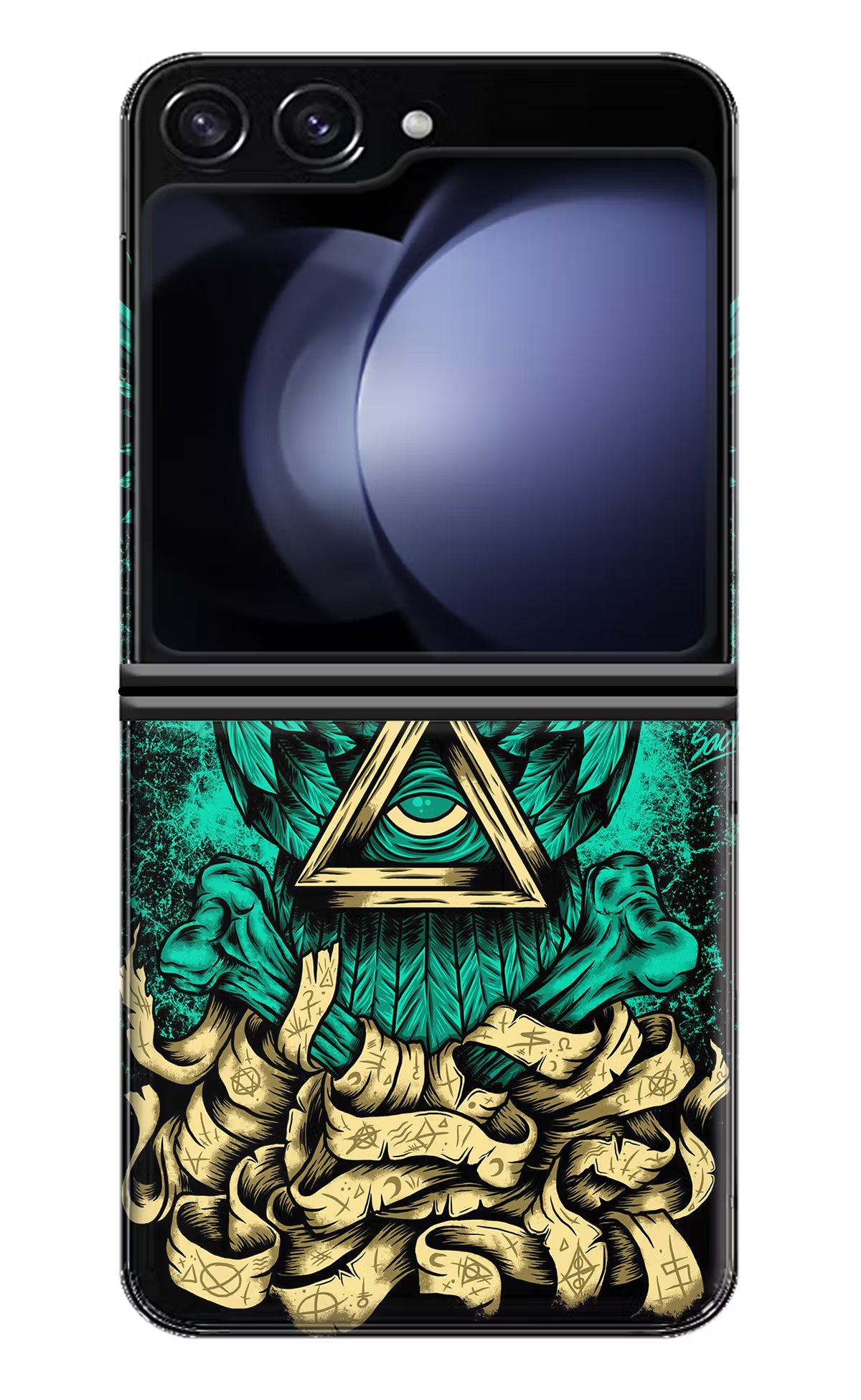 Green Owl Samsung Galaxy Z Flip5 Hard Case Back Cover by Casekaro