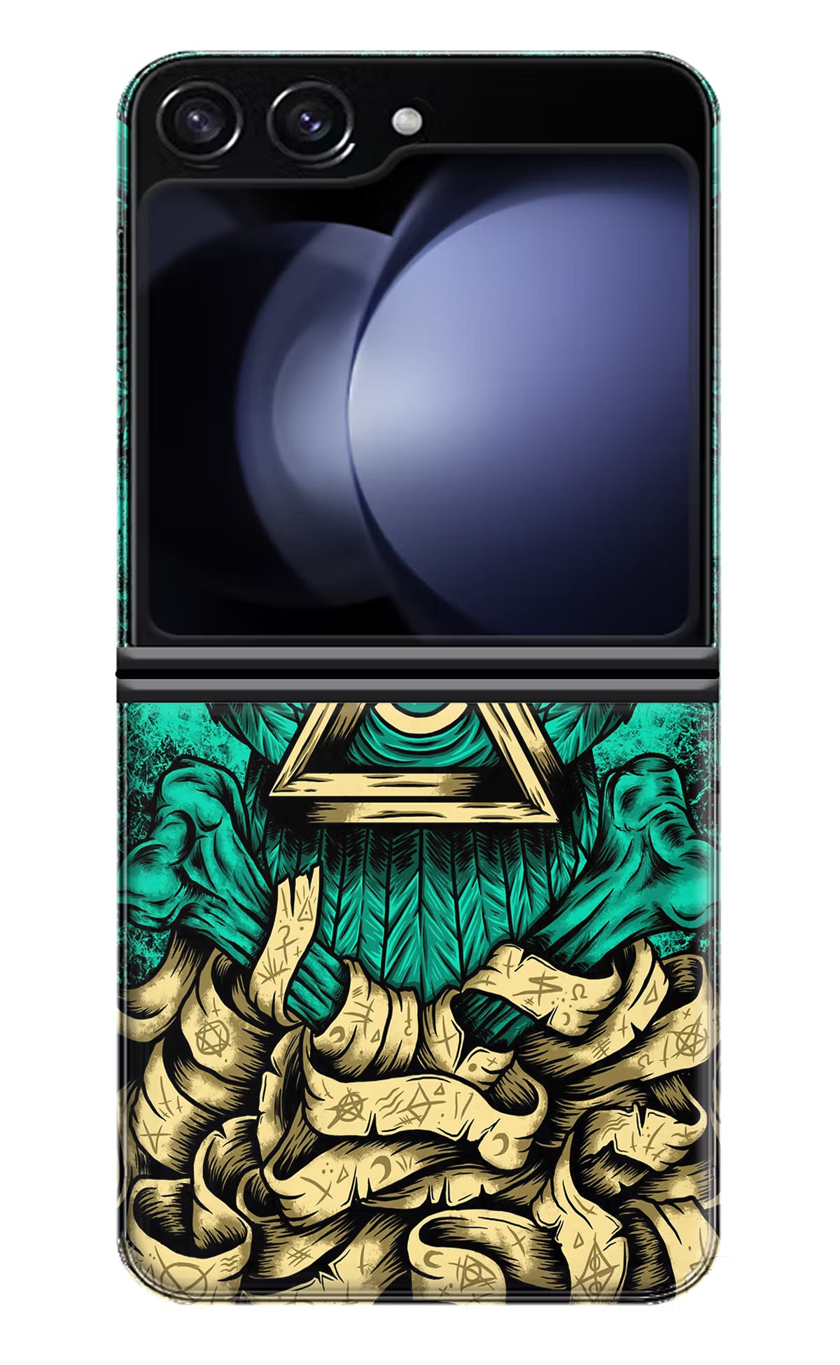 Green Owl Samsung Galaxy Z Flip5 Hard Case Back Cover by Casekaro