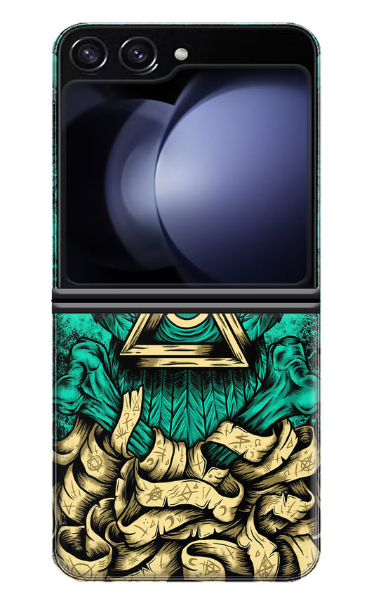 Green Owl Samsung Galaxy Z Flip5 Hard Case Back Cover by Casekaro