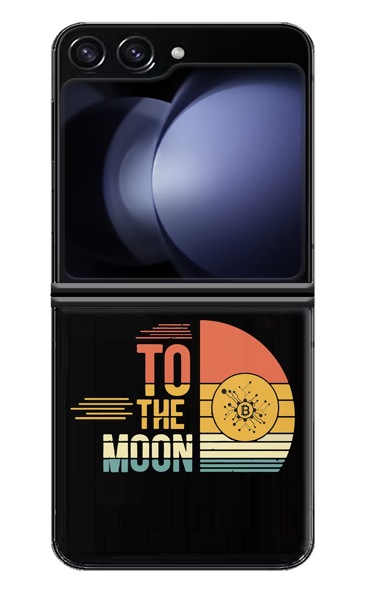 To the Moon Samsung Galaxy Z Flip5 Hard Case Back Cover by Casekaro