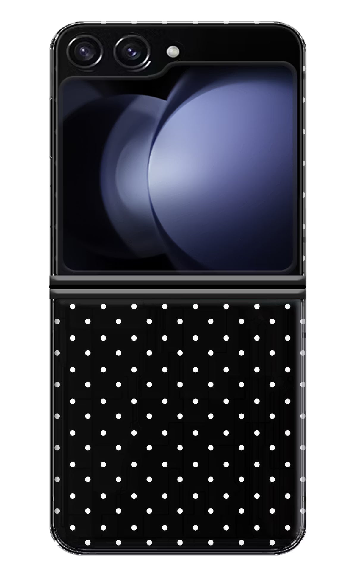 White Dots Samsung Galaxy Z Flip5 Hard Case Back Cover by Casekaro