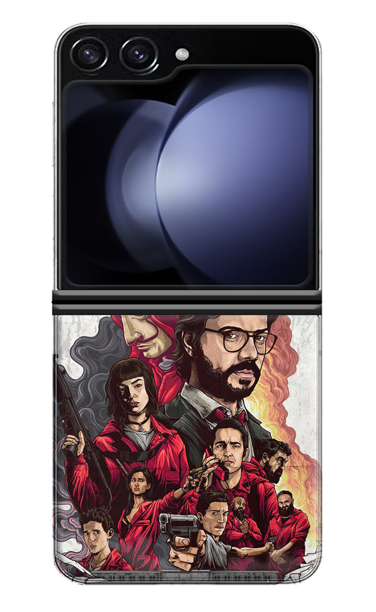 Money Heist Artwork Samsung Galaxy Z Flip5 Back Cover