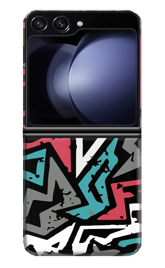 Geometric Graffiti Samsung Galaxy Z Flip5 Hard Case Back Cover by Casekaro