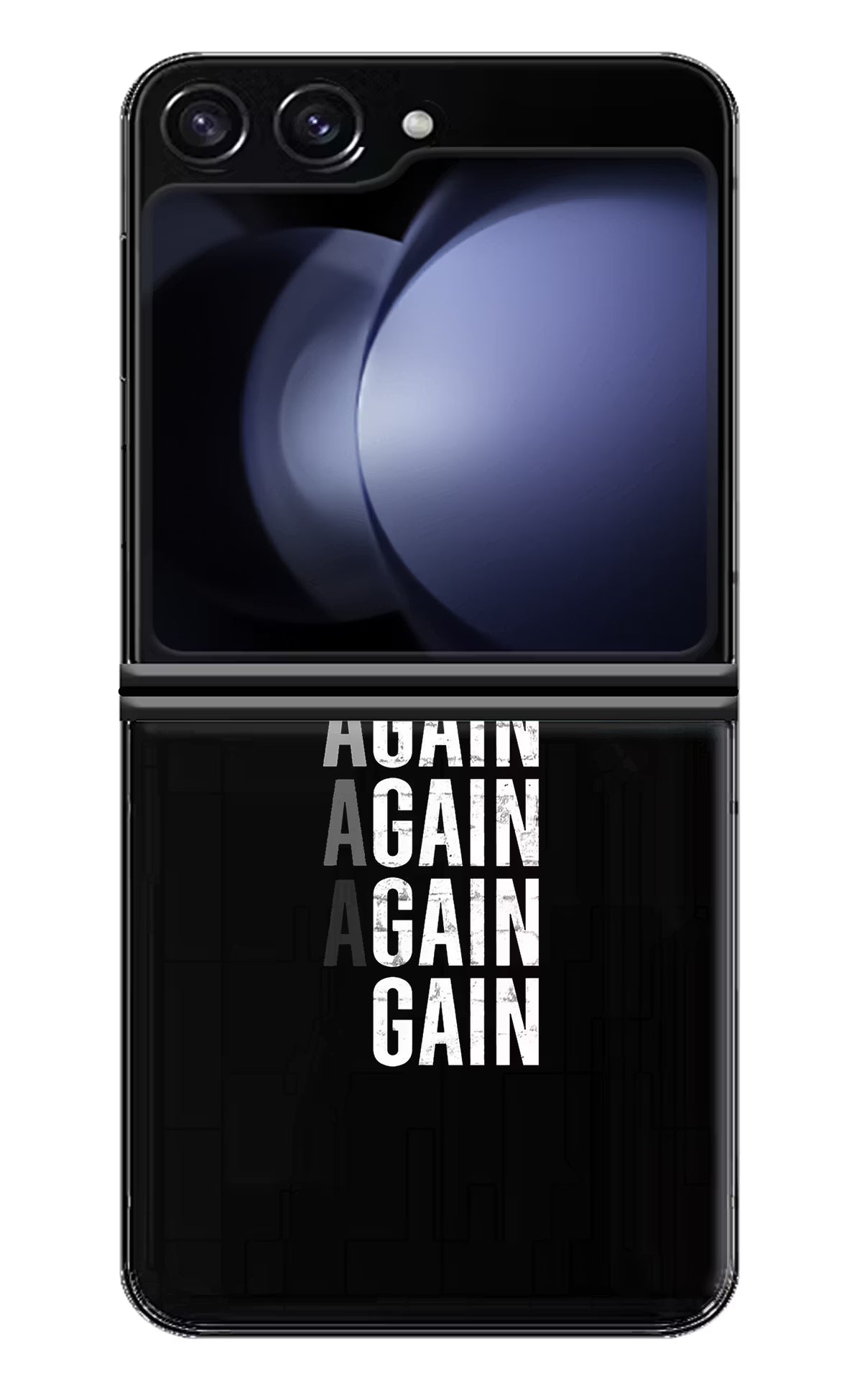 Again Again Gain Samsung Galaxy Z Flip5 Hard Case Back Cover by Casekaro