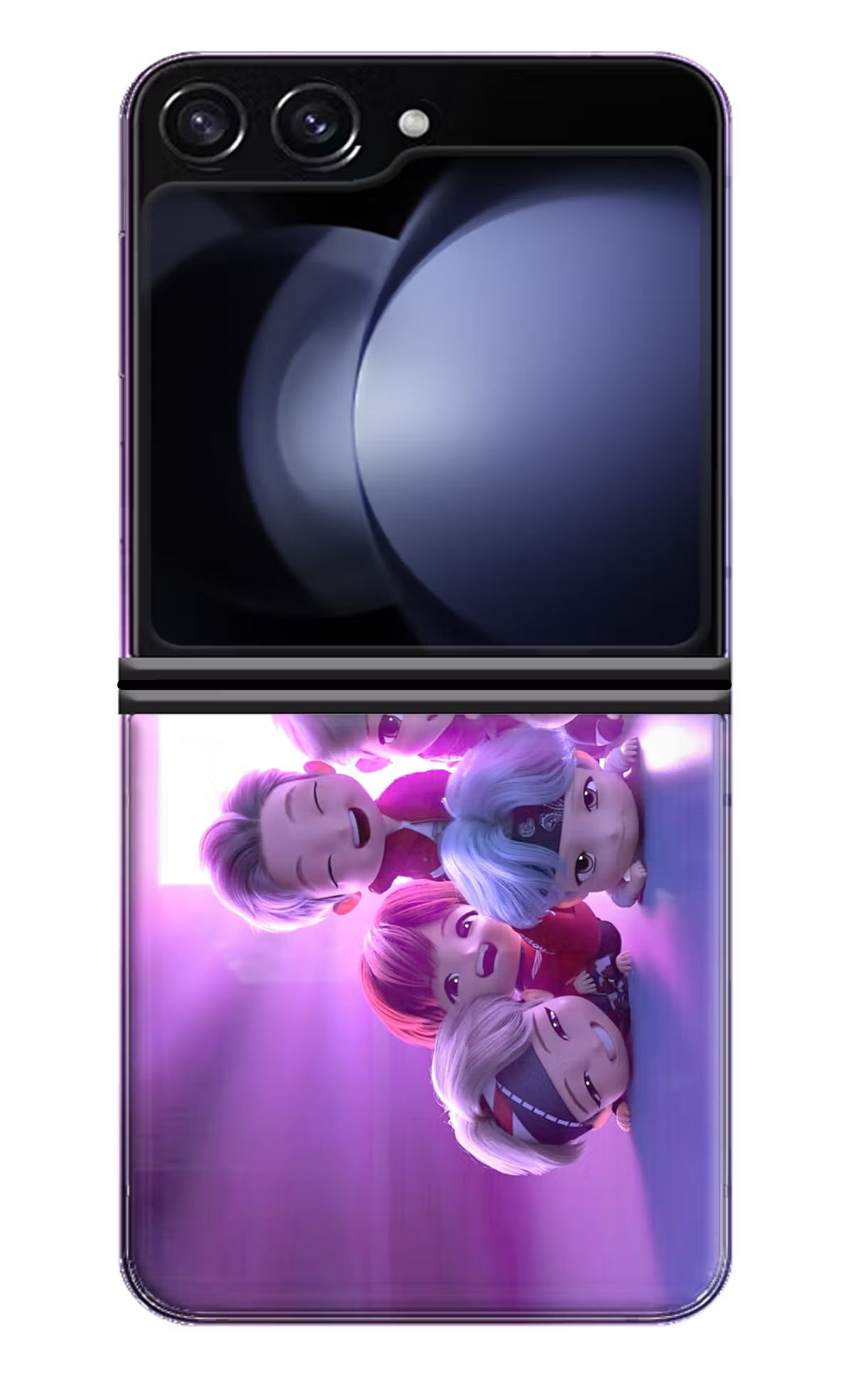 BTS Chibi Samsung Galaxy Z Flip5 Hard Case Back Cover by Casekaro