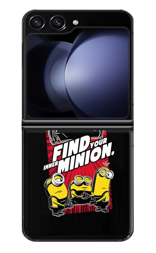 Find your inner Minion Samsung Galaxy Z Flip5 Hard Case Back Cover by Casekaro