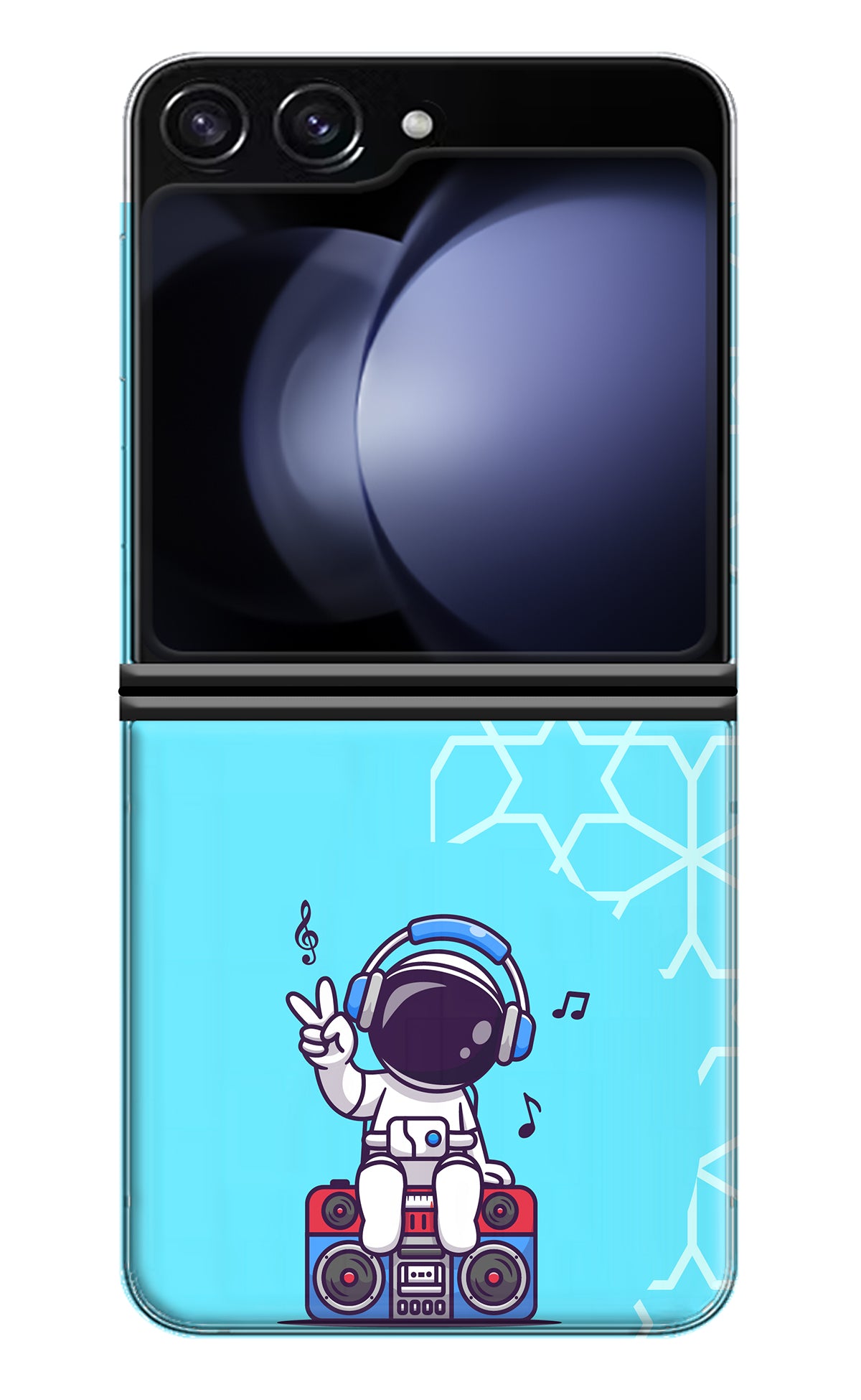 Cute Astronaut Chilling Samsung Galaxy Z Flip5 Back Cover