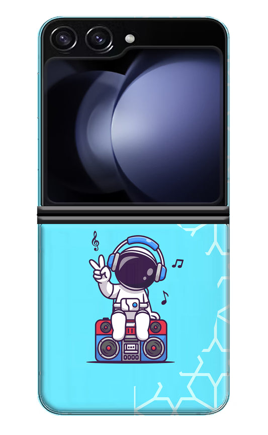Cute Astronaut Chilling Samsung Galaxy Z Flip5 Hard Case Back Cover by Casekaro
