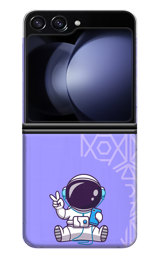 Cute Astronaut Chilling Samsung Galaxy Z Flip5 Back Cover