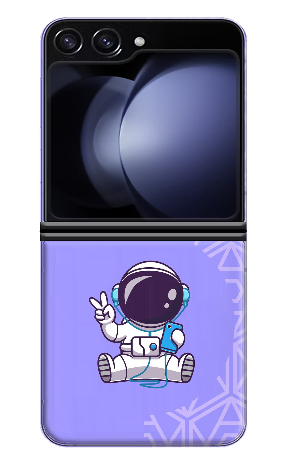 Cute Astronaut Chilling Samsung Galaxy Z Flip5 Hard Case Back Cover by Casekaro
