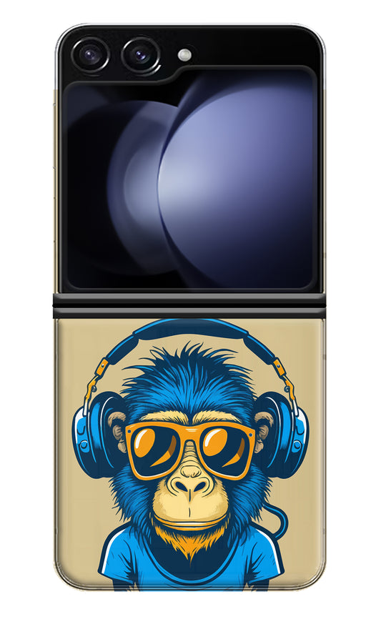 Monkey Headphone Samsung Galaxy Z Flip5 Back Cover