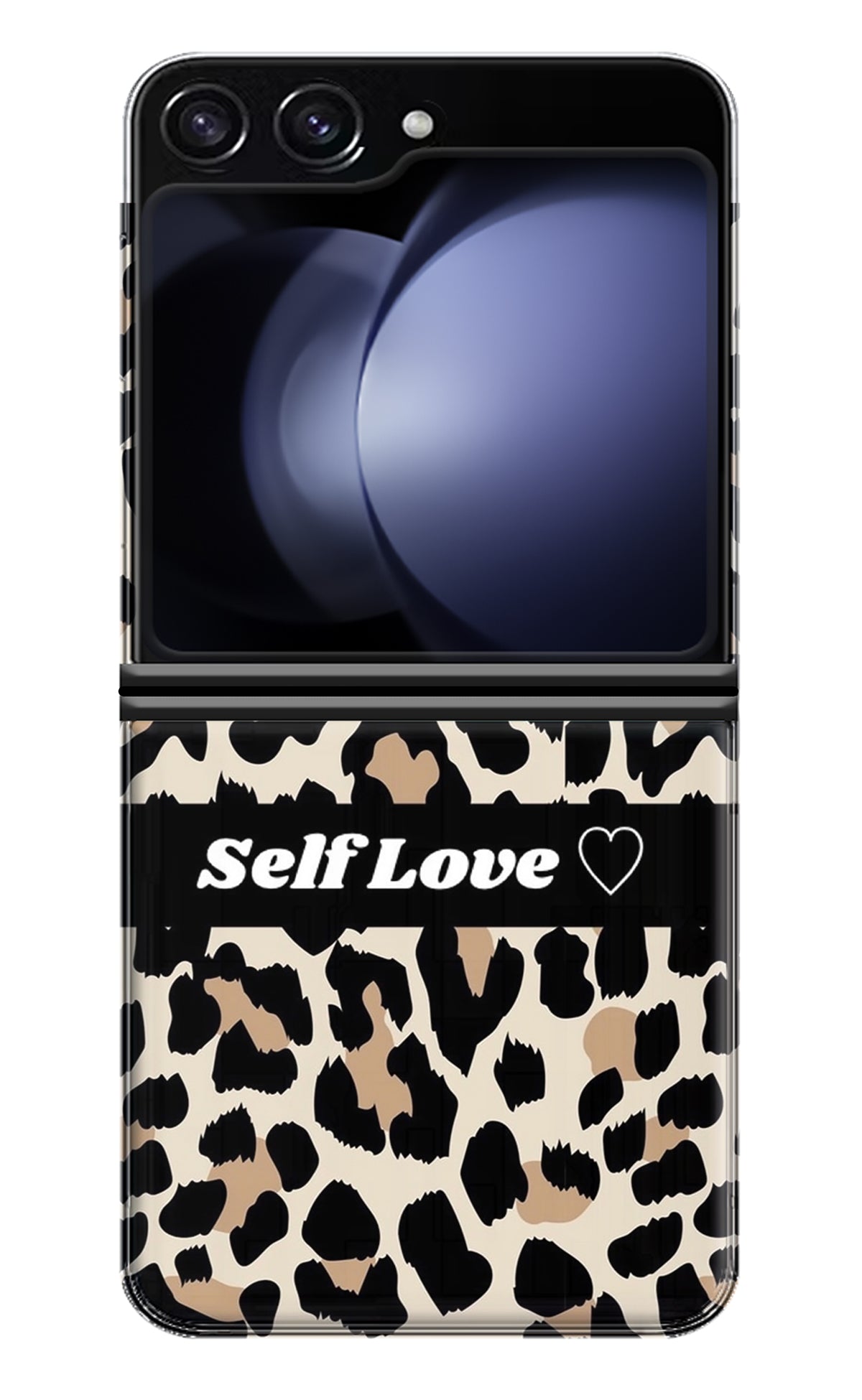 Leopard Print Self Love Samsung Galaxy Z Flip5 Back Cover