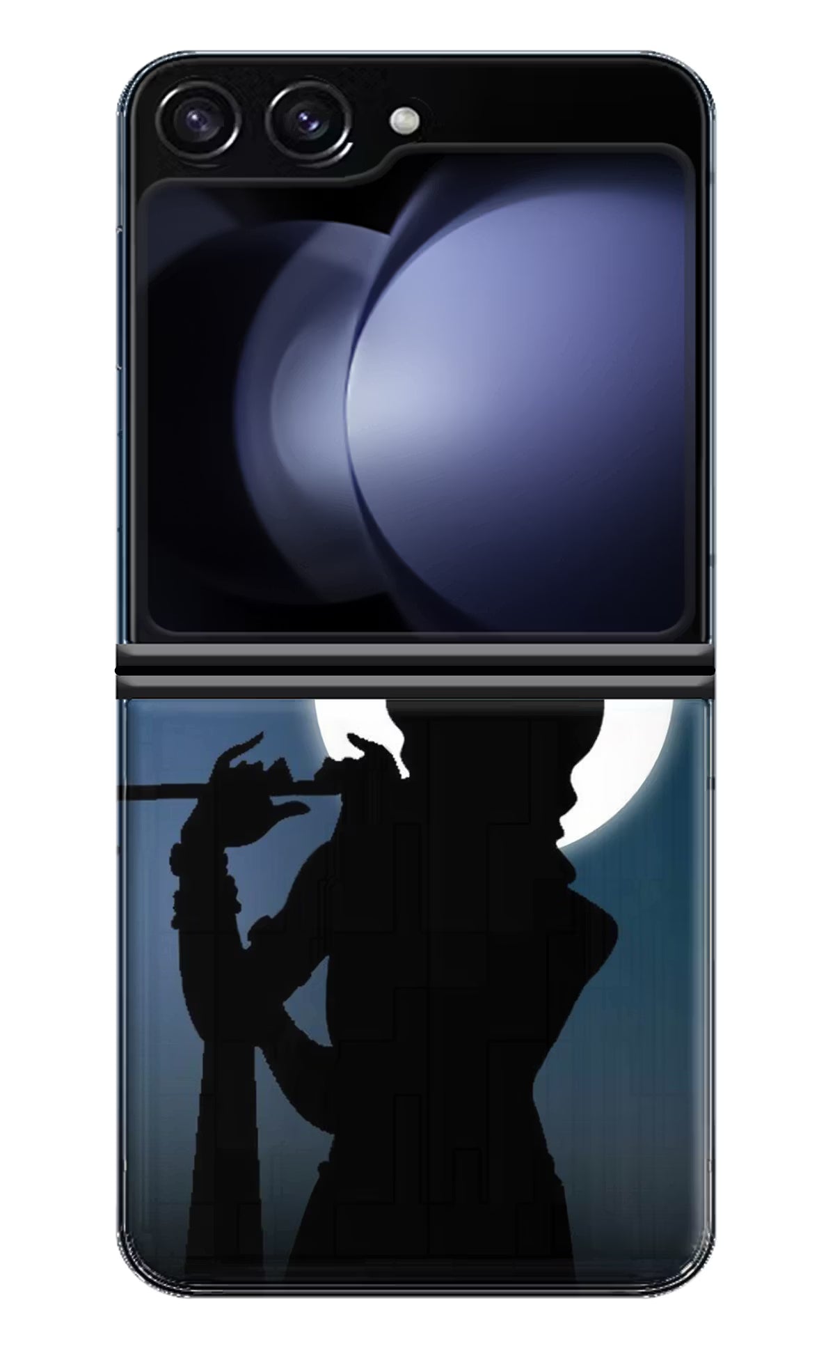 Shri Krishna Silhouette Samsung Galaxy Z Flip5 Hard Case Back Cover by Casekaro