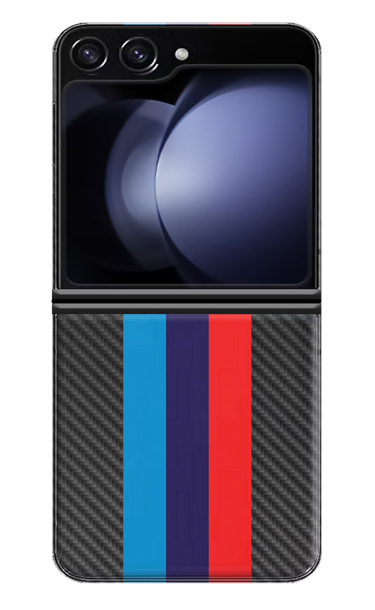 BMW Stripes Pattern Samsung Galaxy Z Flip5 Hard Case Back Cover by Casekaro