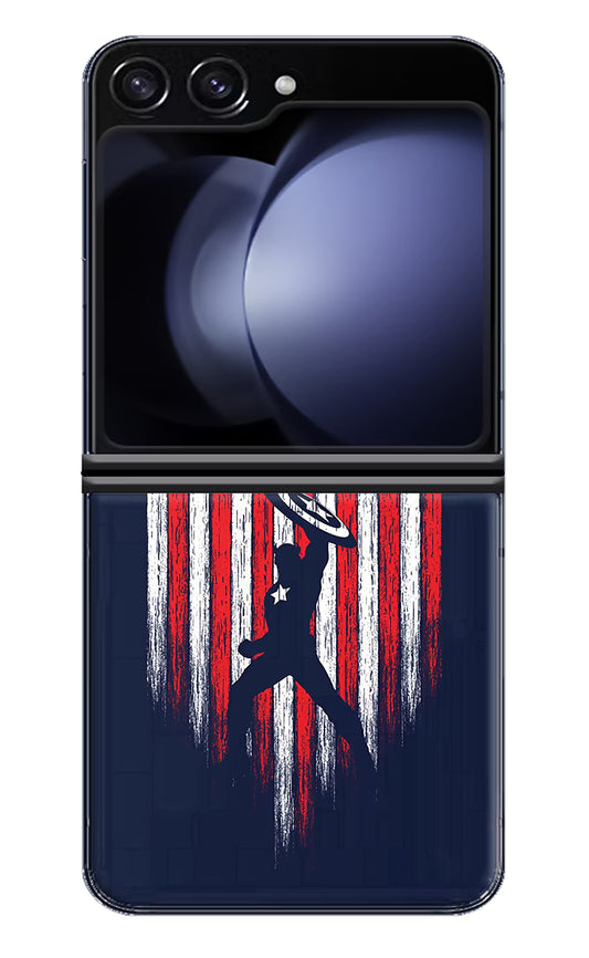 Captain America Marvel Art Samsung Galaxy Z Flip5 Hard Case Back Cover by Casekaro