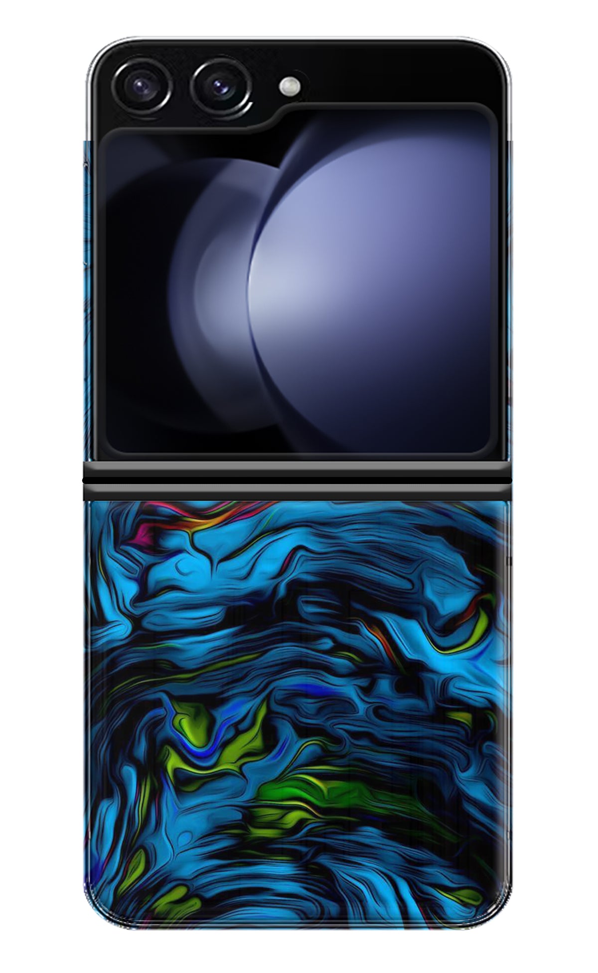 Dark Blue Abstract Samsung Galaxy Z Flip5 Back Cover