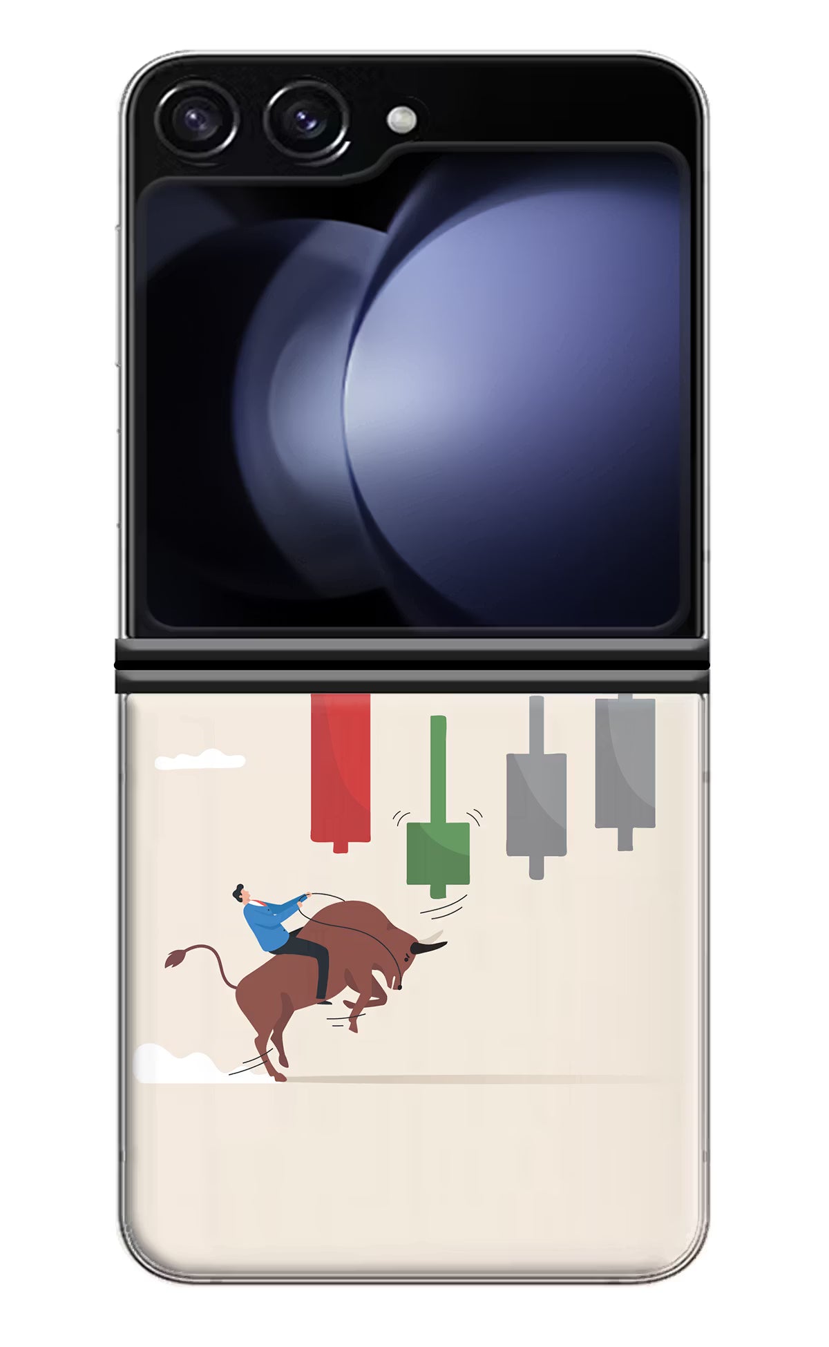 Bull Trading Momentum Samsung Galaxy Z Flip5 Hard Case Back Cover by Casekaro