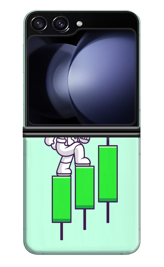 Astronaut Trader Samsung Galaxy Z Flip5 Hard Case Back Cover by Casekaro