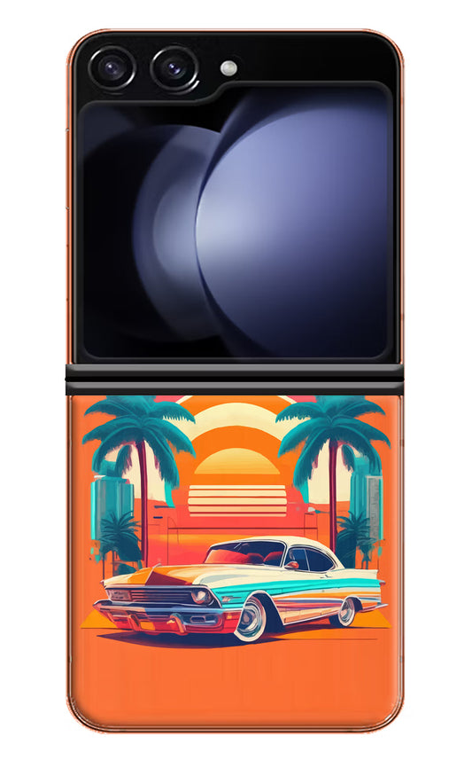 Palm Drive 80s Samsung Galaxy Z Flip5 Hard Case Back Cover by Casekaro