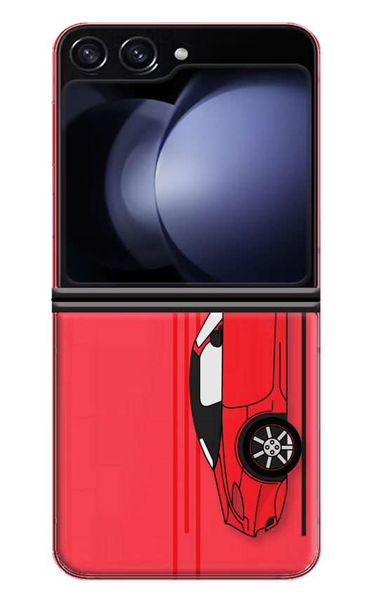 Red Velocity Samsung Galaxy Z Flip5 Hard Case Back Cover by Casekaro