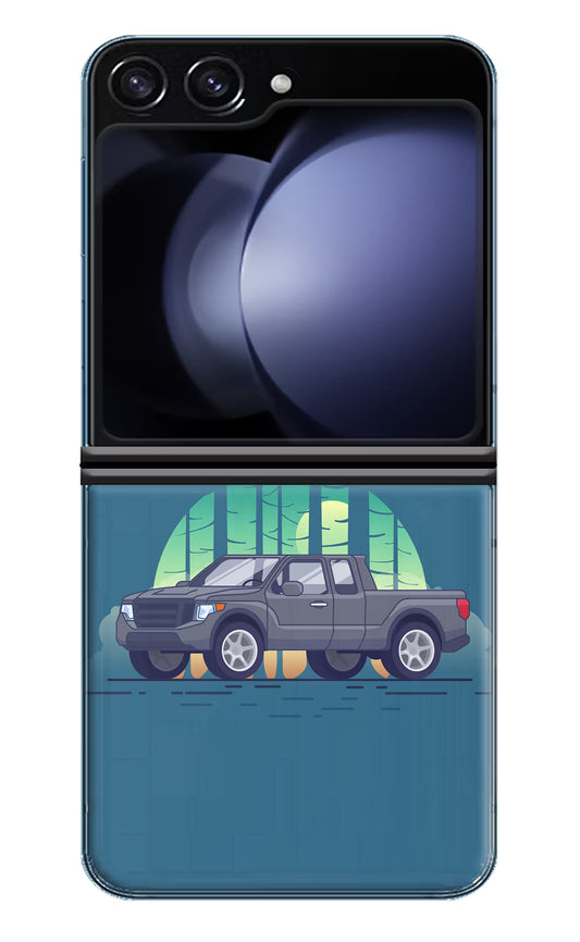 Retro Garage Vibe Samsung Galaxy Z Flip5 Hard Case Back Cover by Casekaro