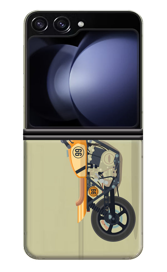 Vertical Speedster Samsung Galaxy Z Flip5 Hard Case Back Cover by Casekaro