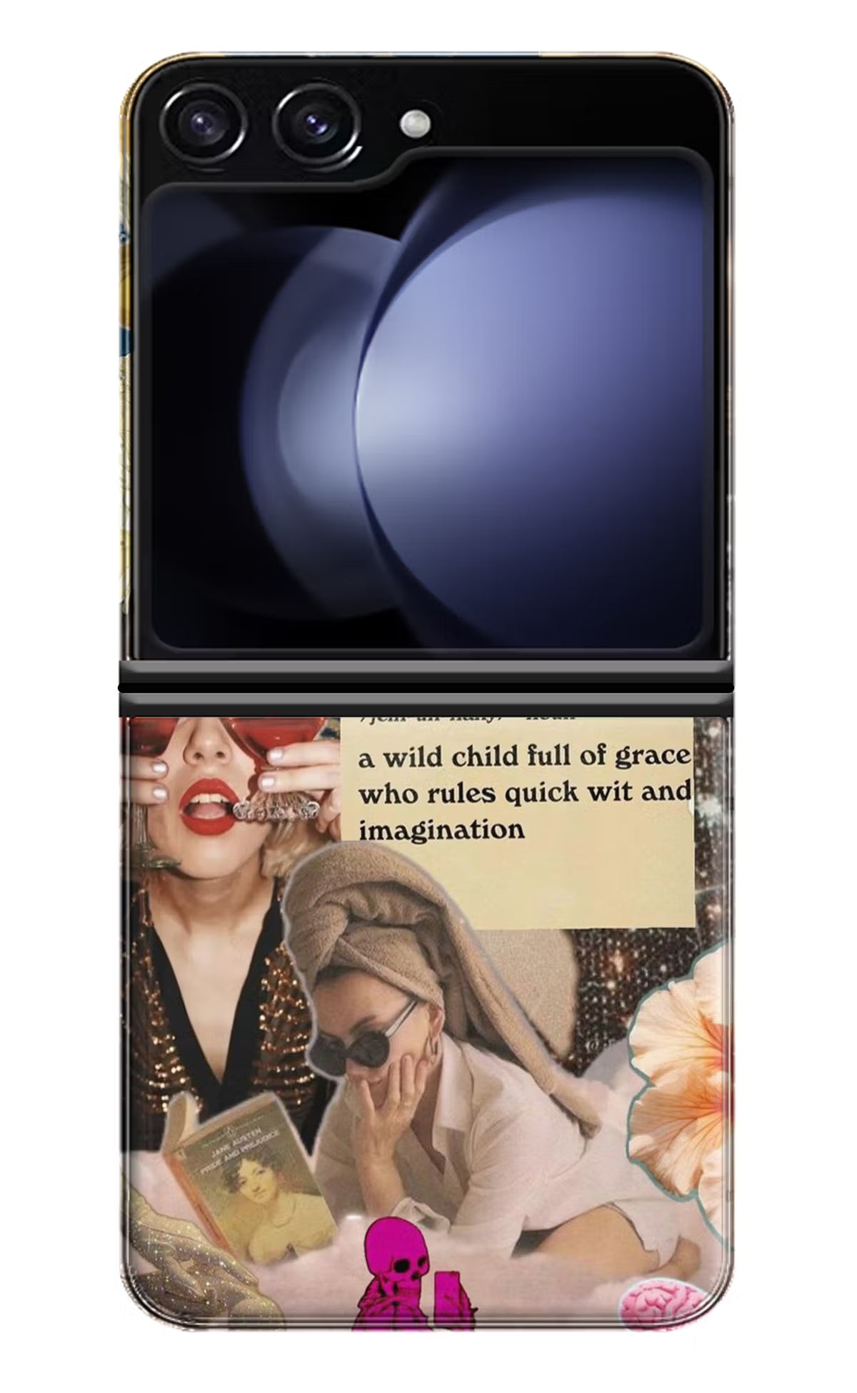 Gemini Zodiac Samsung Galaxy Z Flip5 Hard Case Back Cover by Casekaro