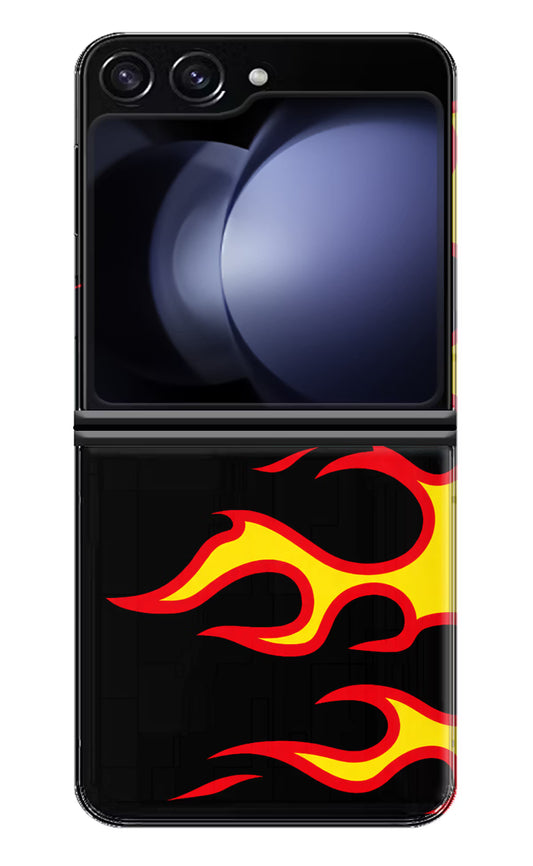 Side Sweep Flames Samsung Galaxy Z Flip5 Hard Case Back Cover by Casekaro