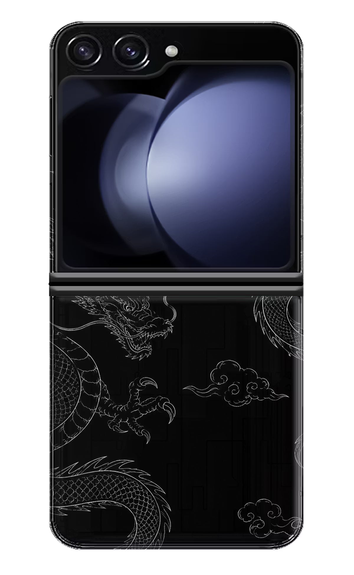 Twin Dragons Samsung Galaxy Z Flip5 Hard Case Back Cover by Casekaro