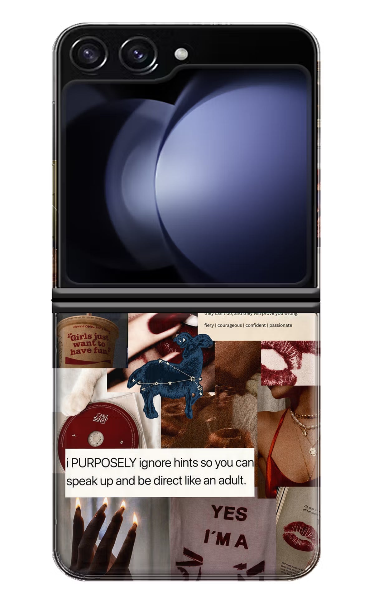 Zodiac Aries Samsung Galaxy Z Flip5 Back Cover