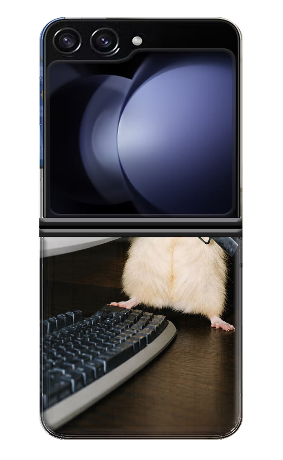 Hacker Hamster Samsung Galaxy Z Flip5 Back Cover, Hard case