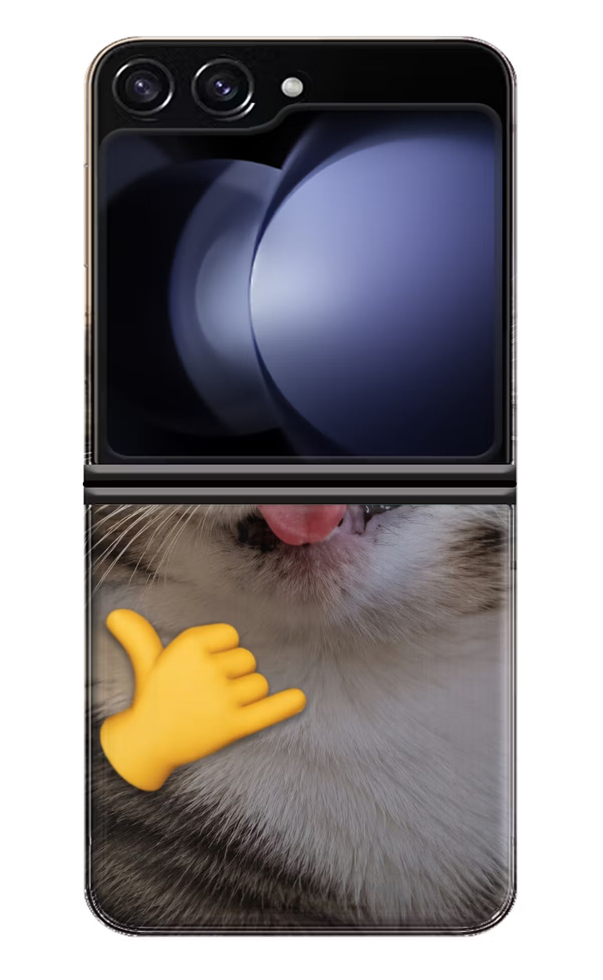 Silly Cat Call Samsung Galaxy Z Flip5 Back Cover