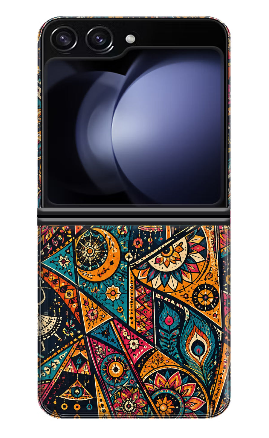 Folk Print Samsung Galaxy Z Flip5 Back Cover, Hard case