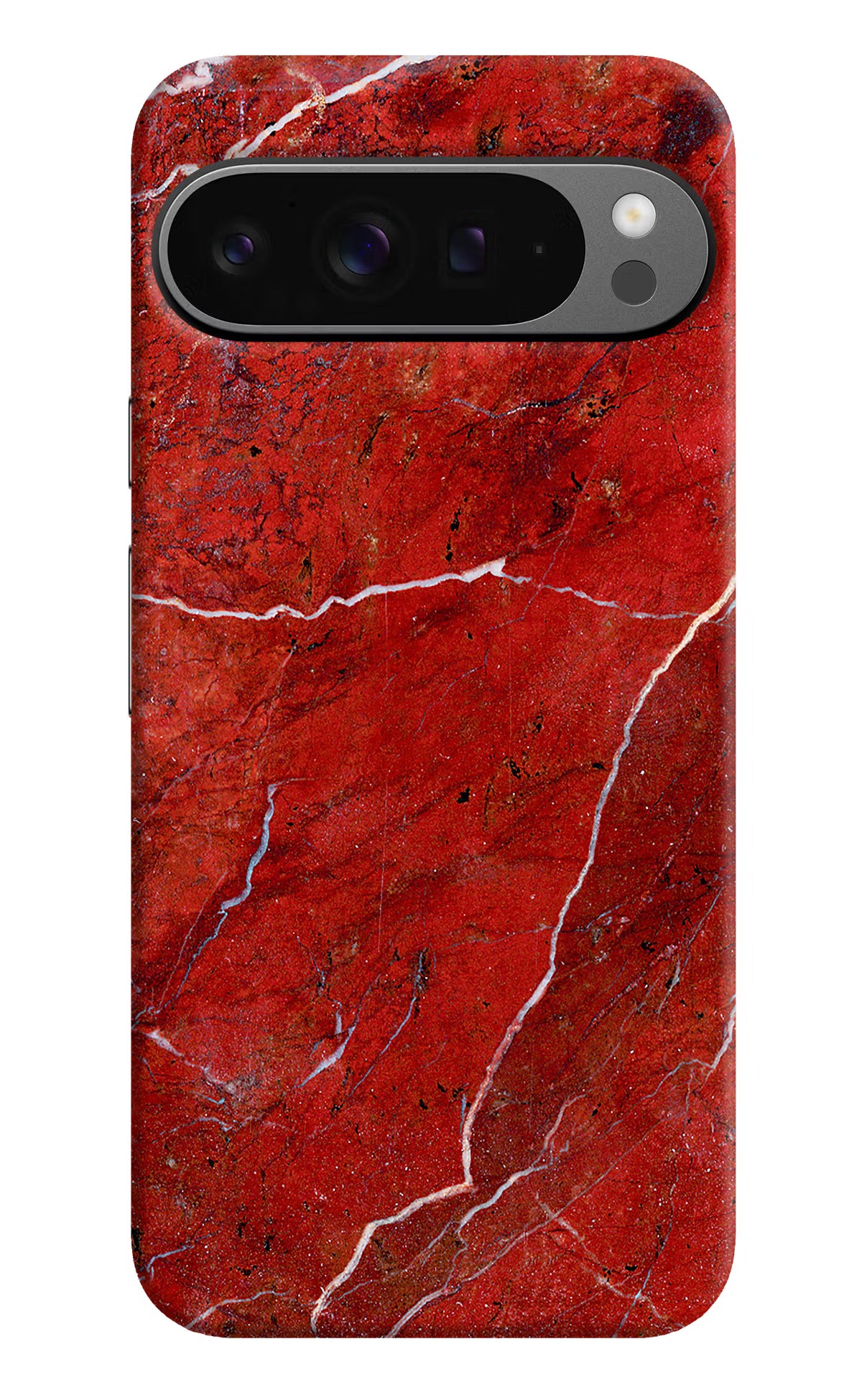 Red Marble Design Google Pixel 9 Pro XL Hard Case Back Cover by Casekaro
