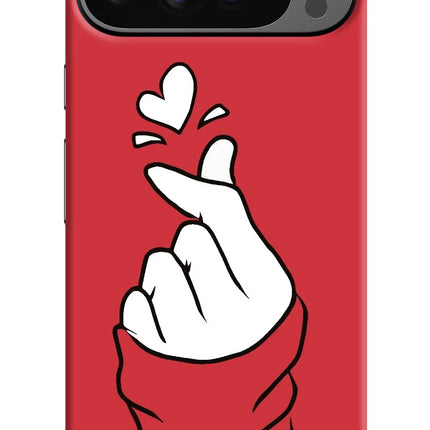 Korean Love Sign Google Pixel 9 Pro XL Hard Case Back Cover by Casekaro